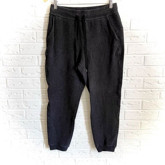 Lululemon Ribbed High Rise 25” Jogger Heathered Black Size 8 - Picture 1 of 5